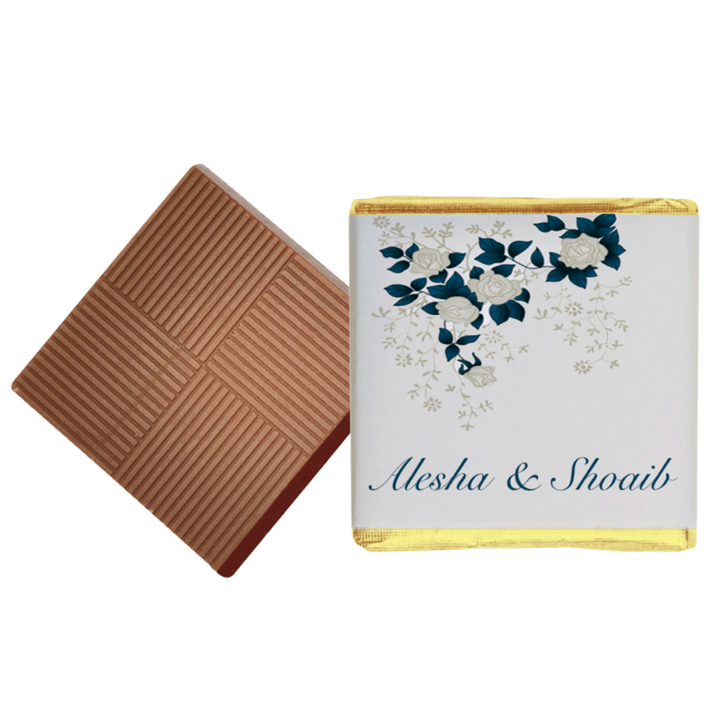 Asian Cream & Green Floral Wedding Favour