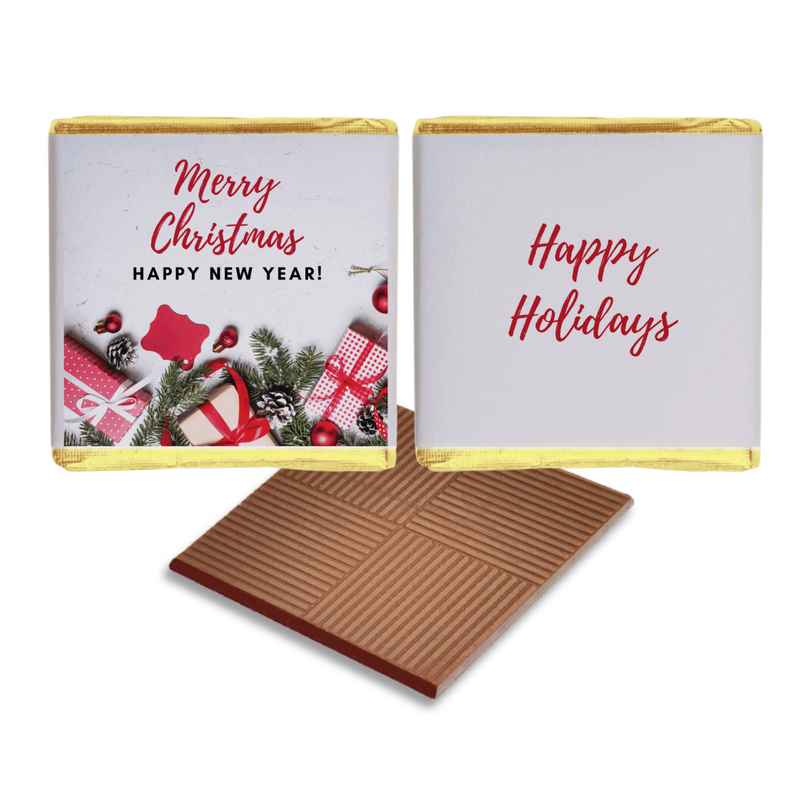 Christmas Gift Themed Personalised Chocolates