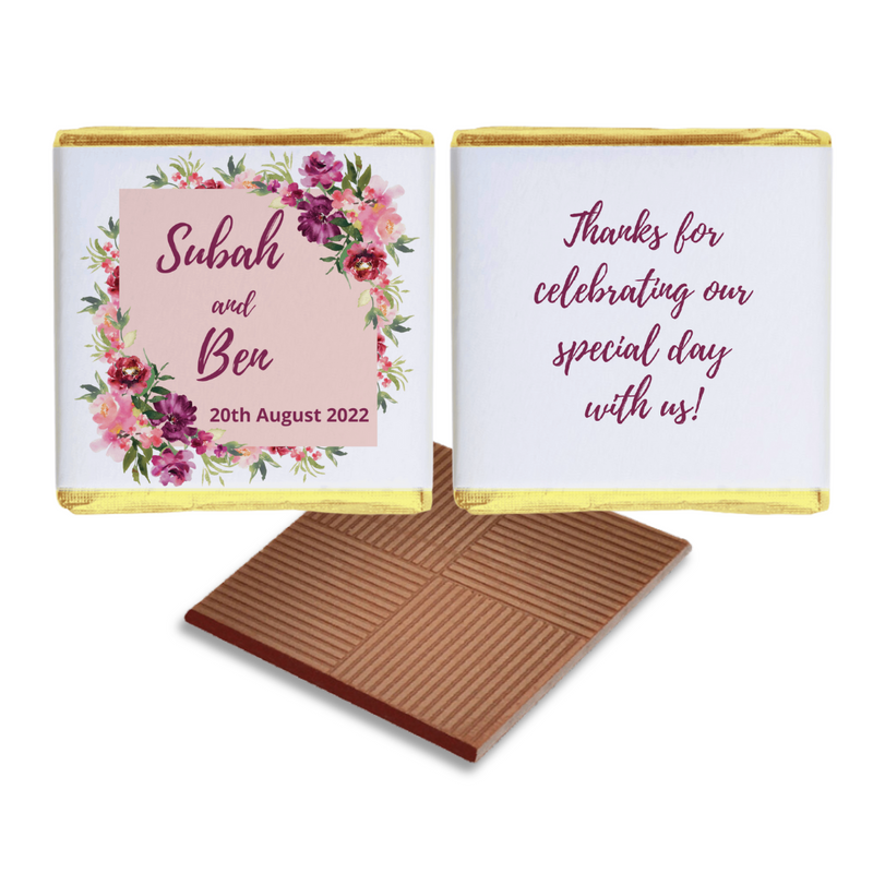 Pink and Purple Flower Wedding Favour