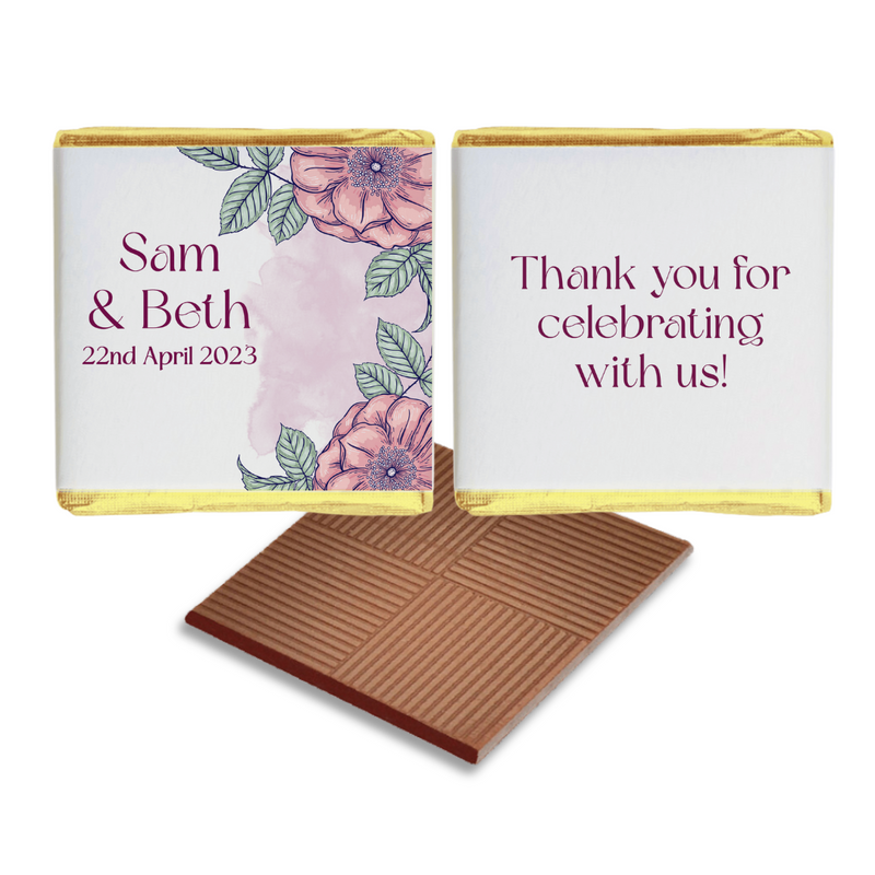 Lilac Flower Themed Wedding Favour