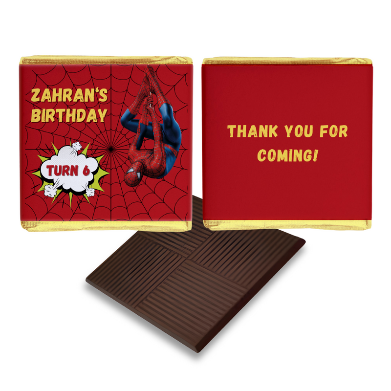 Spiderman Birthday Chocolates