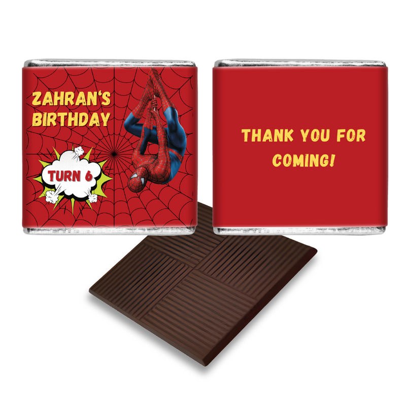 Spiderman Birthday Chocolates