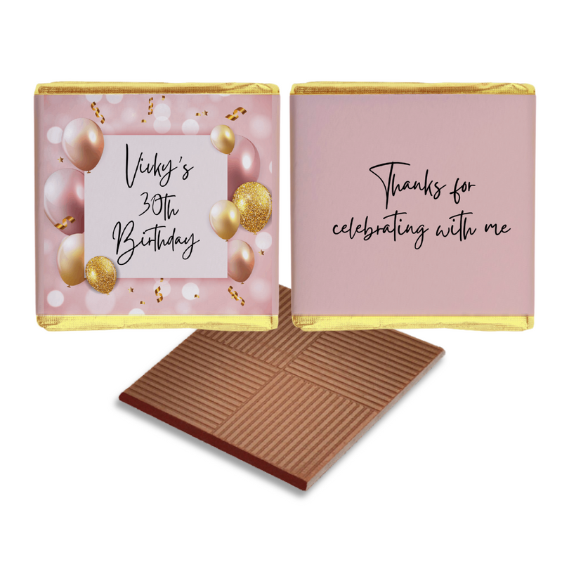 Pink Balloons Birthday Party Favours