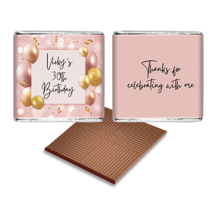 Pink Balloons Birthday Party Favours