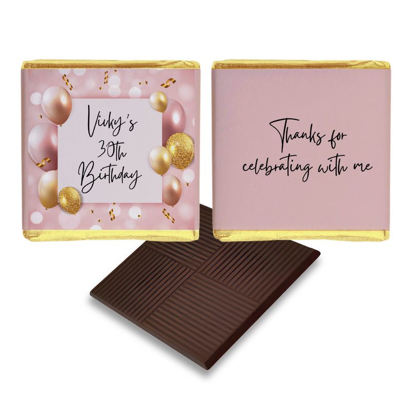 Pink Balloons Birthday Party Favours