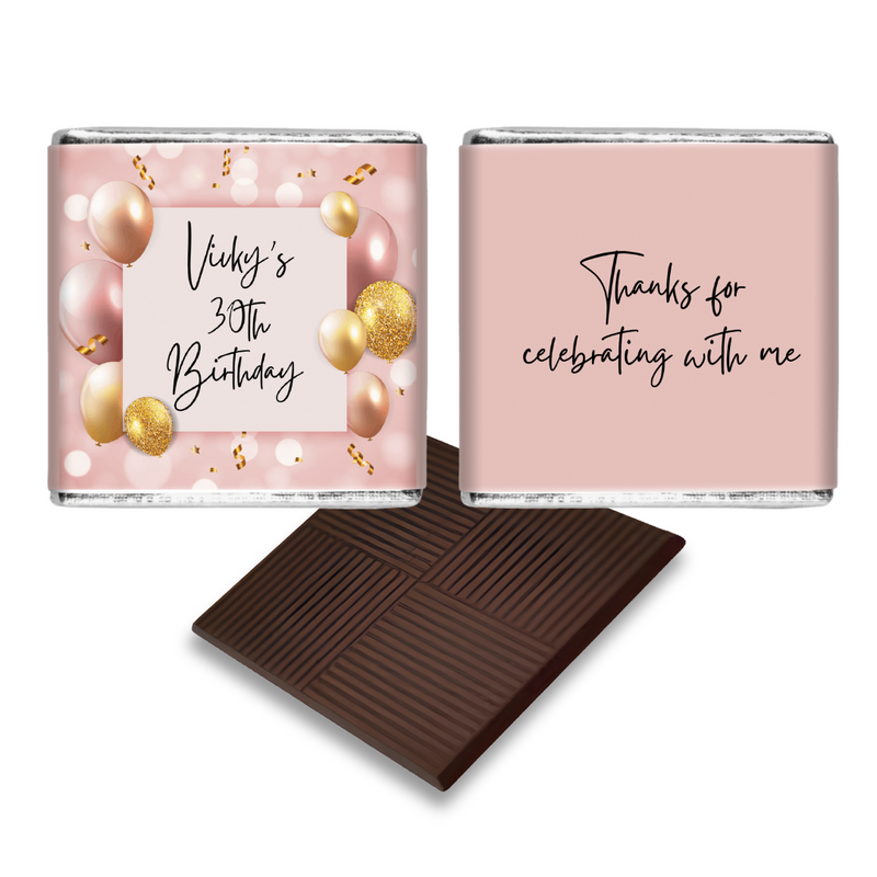 Pink Balloons Birthday Party Favours