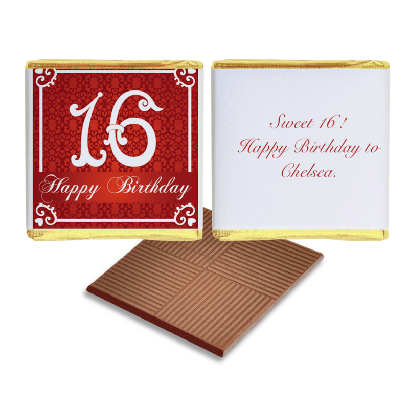 16th Red Theme Birthday Chocolates