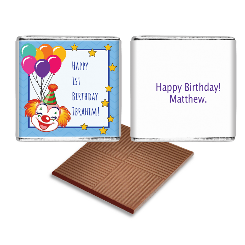 Clown & Balloons Happy Birthday Chocolate