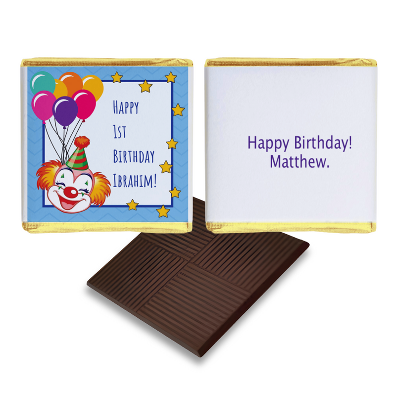 Clown & Balloons Happy Birthday Chocolate