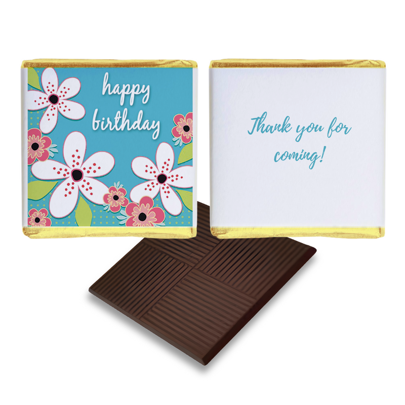 White and Turquoise Floral Party Favours