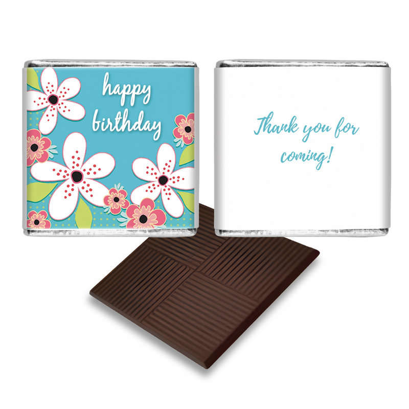 White and Turquoise Floral Party Favours