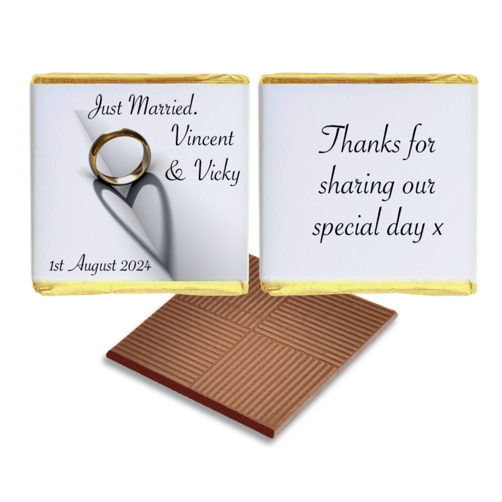 Golden Wedding Chocolate Favours