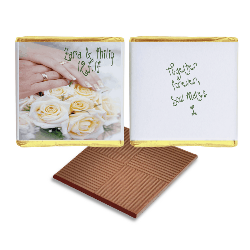 Wedding Bands And Cream Flowers Wedding Favours