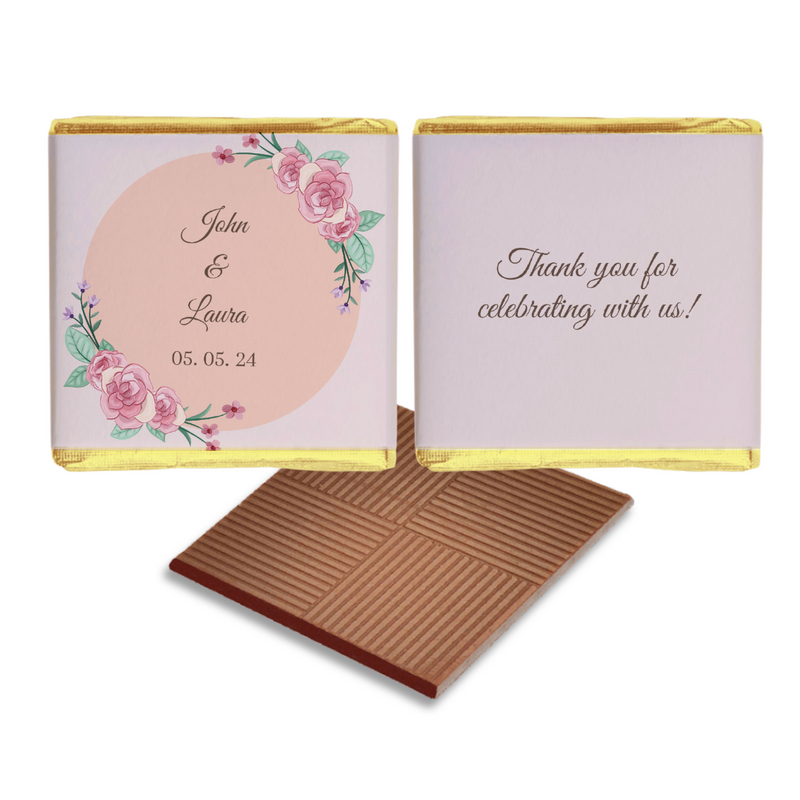 Cute Pink Floral Wedding Favour