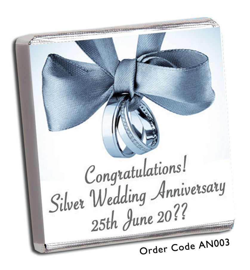 gun metal ribbon with two silver rings