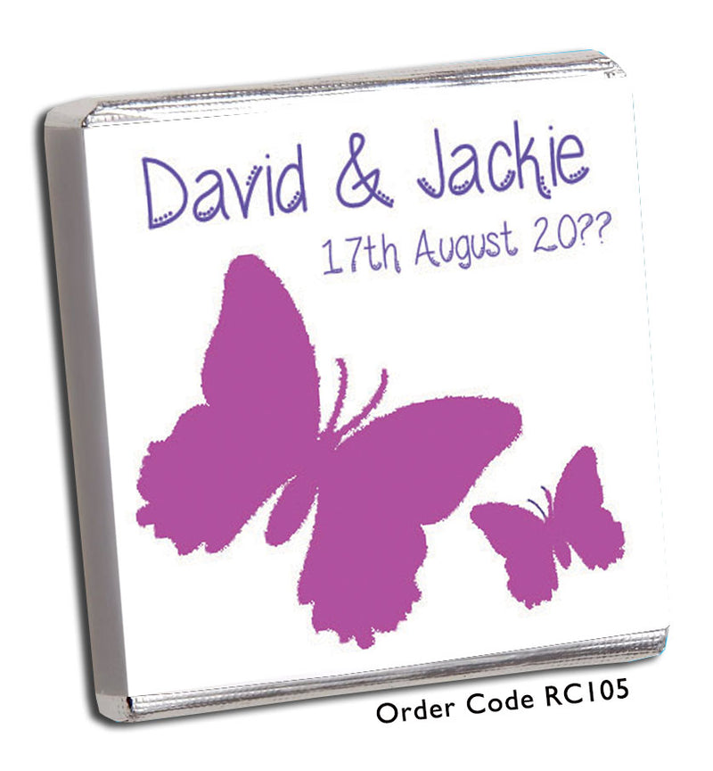 purple butterfly wedding favour