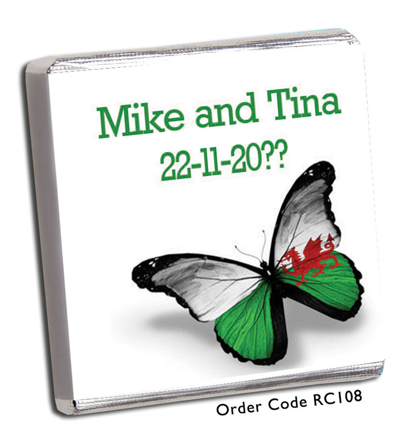 welsh flag themed wedding favours