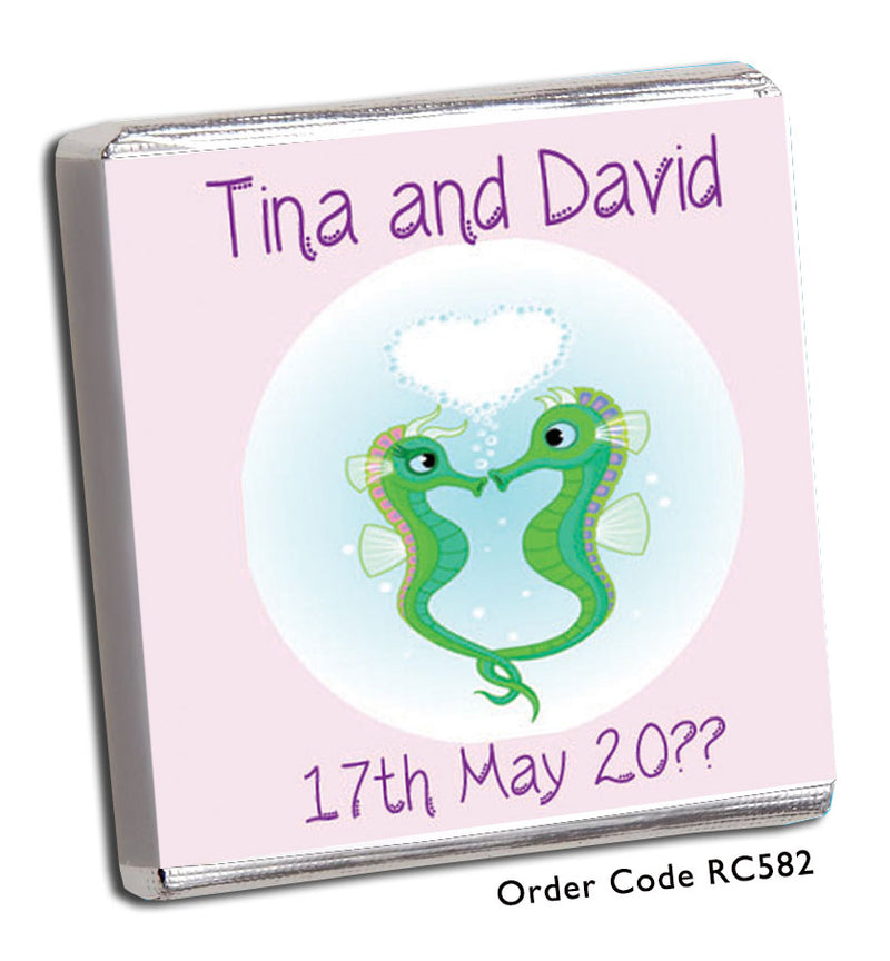 sea horse themed wedding favour