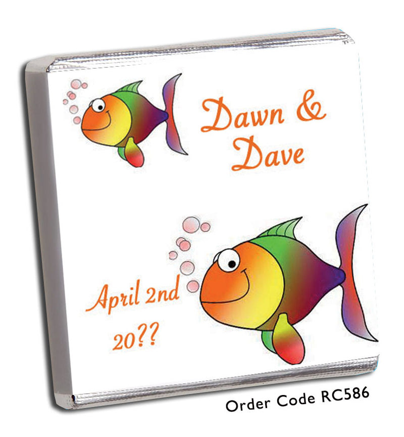 tropical fish themed wedding favour