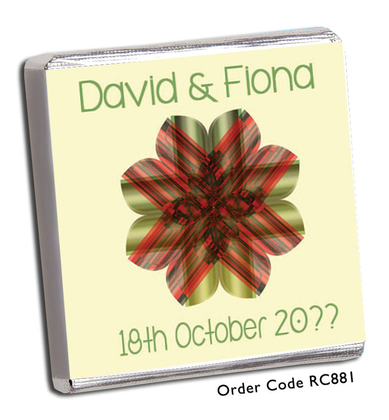 tartan flower scottish wedding favour design