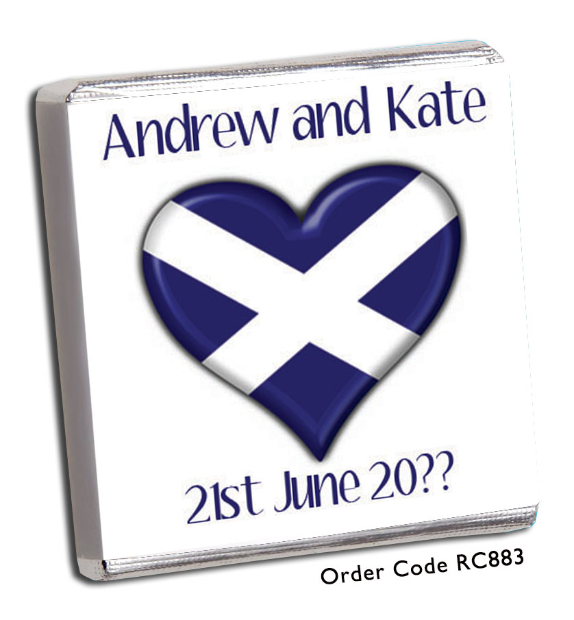 saltire wedding favour