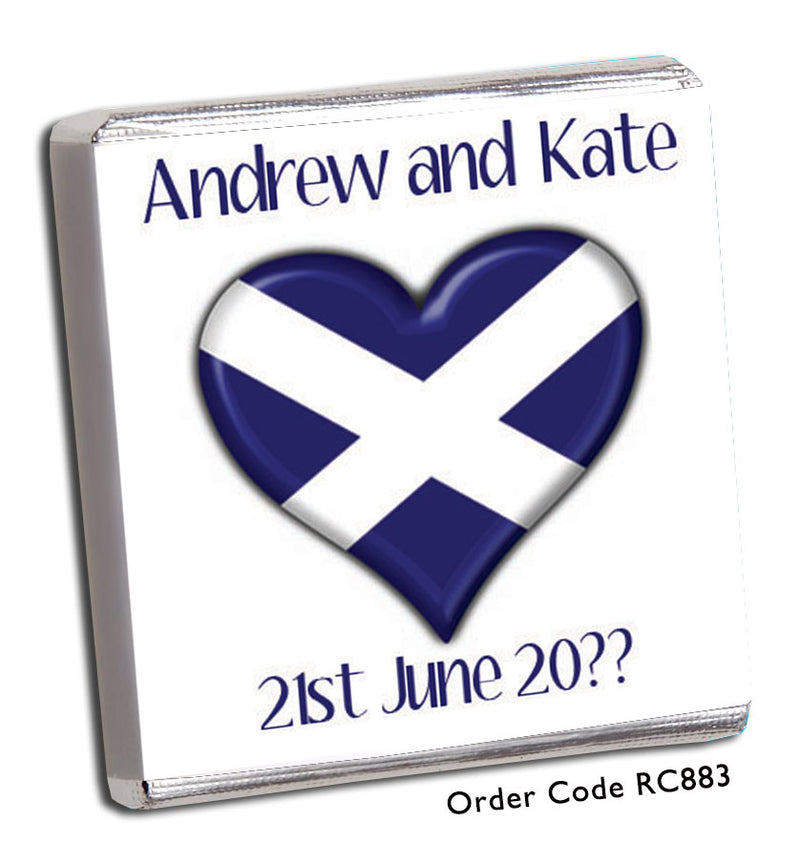 saltire wedding favour
