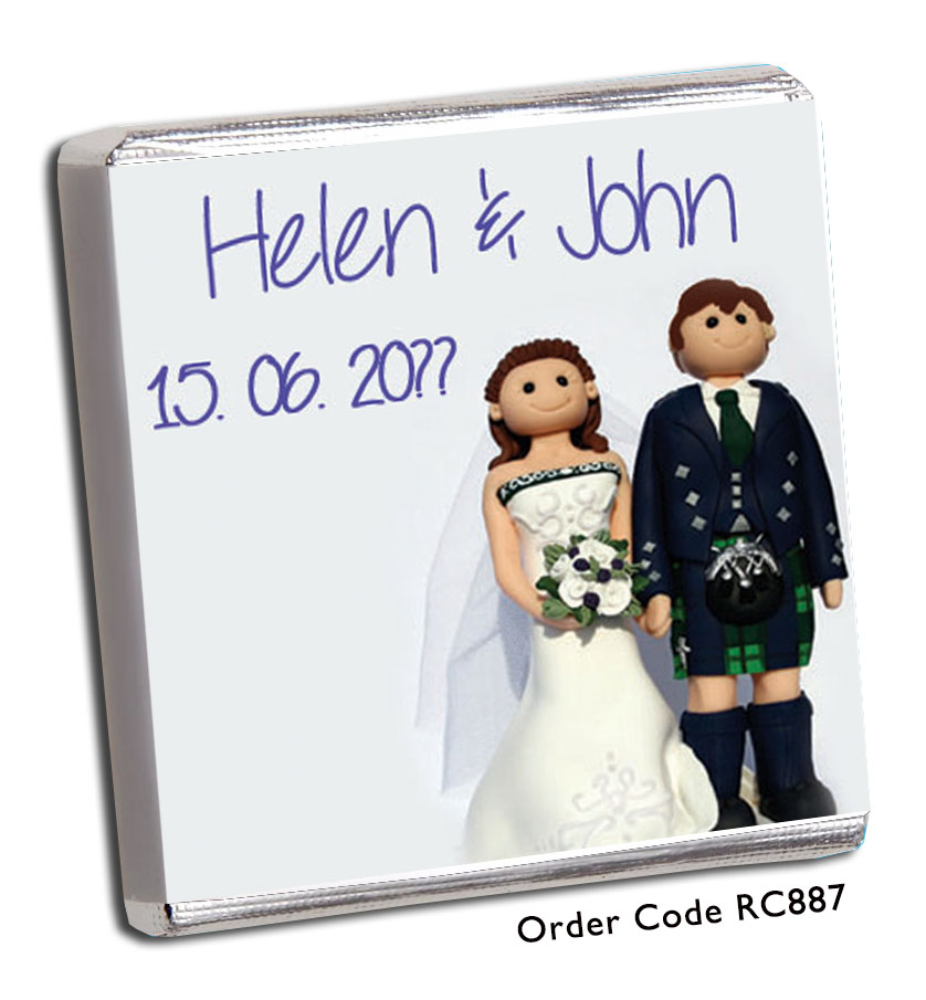 scottish bride and groom wedding favour