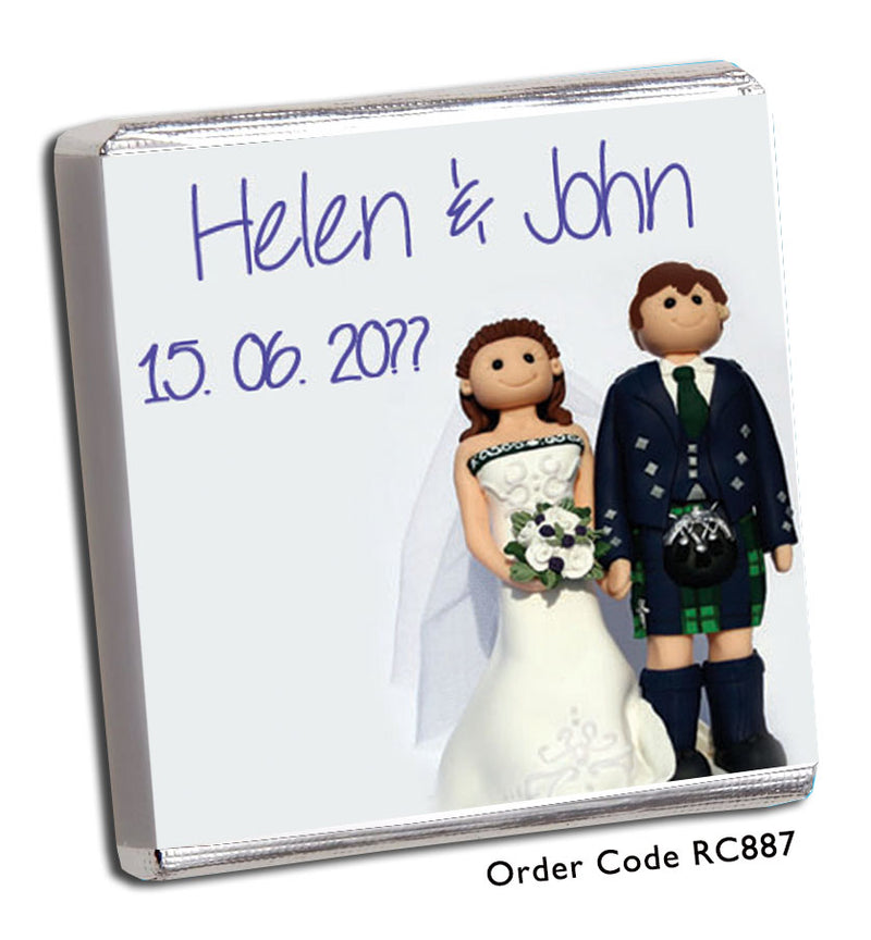 scottish bride and groom wedding favour