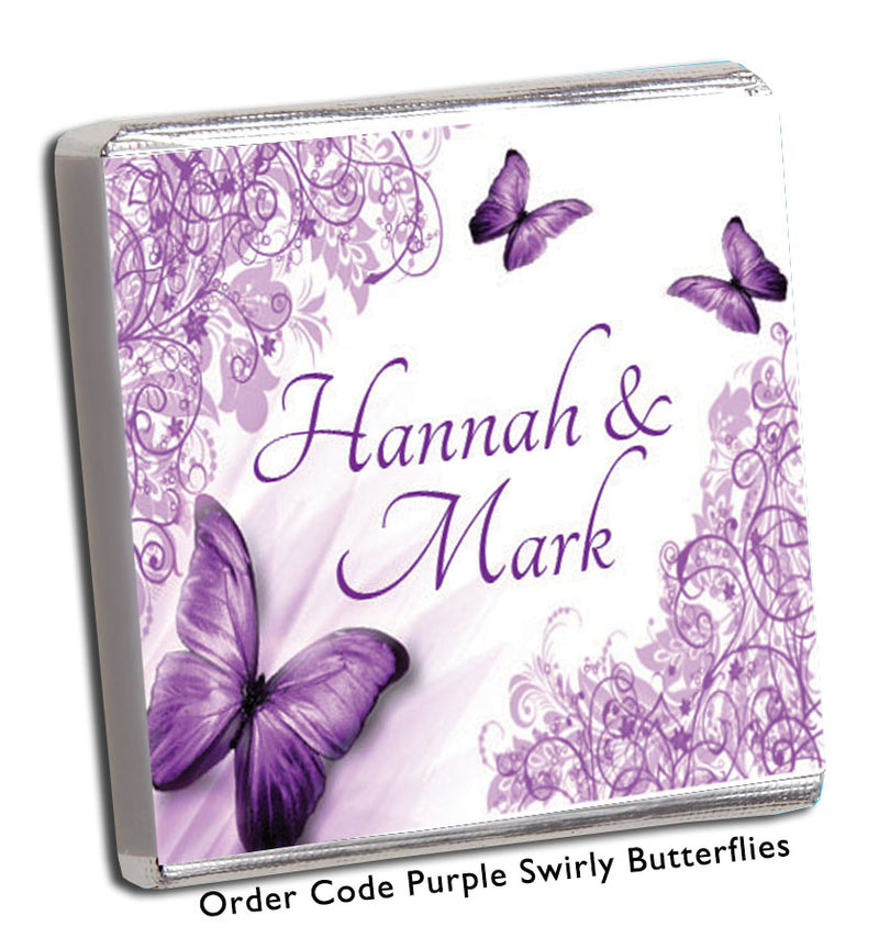 purple butterfly wedding favour design