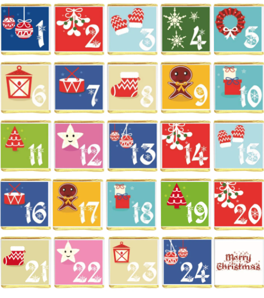 25 Chocolate Advent Calendar – Christmas Countdown Treats Advent2