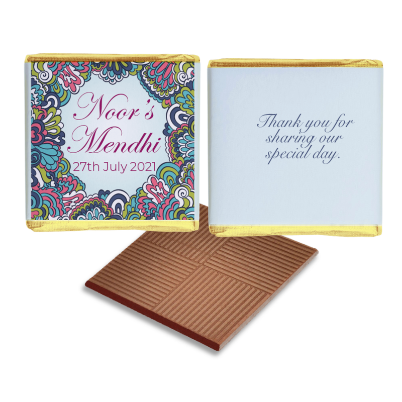 Asian Multi Coloured Peacock Wedding Favour