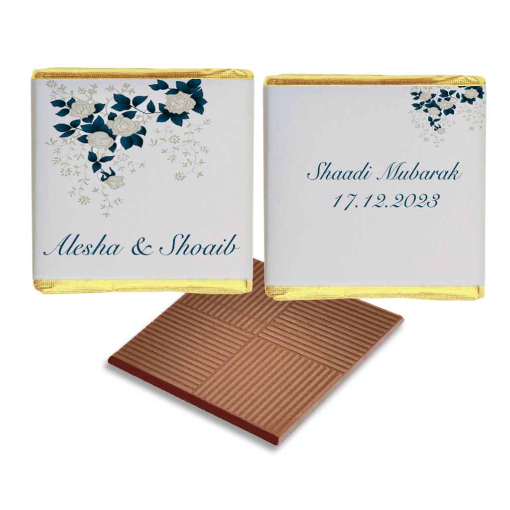 Asian  Cream & Green Floral Wedding Favour