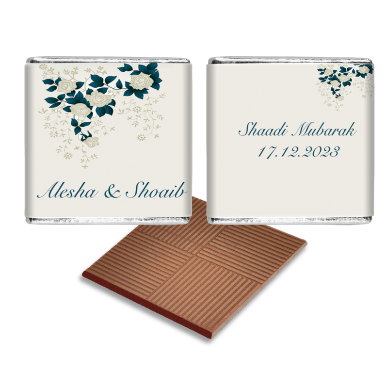Asian  Cream & Green Floral Wedding Favour