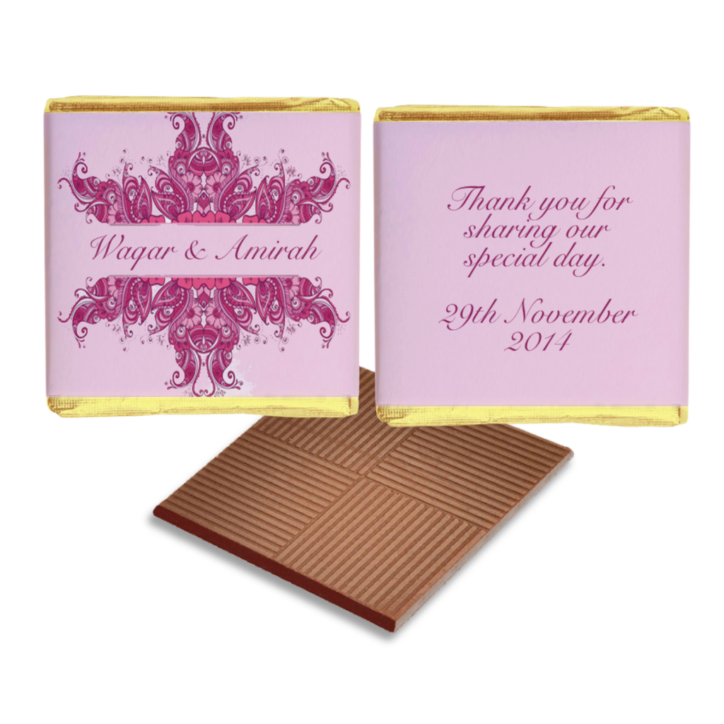 Pink Star Burst Wedding Favour