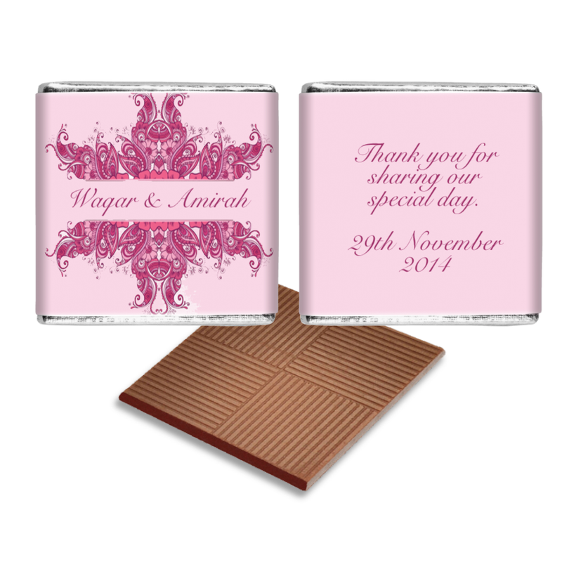 Pink Star Burst Wedding Favour