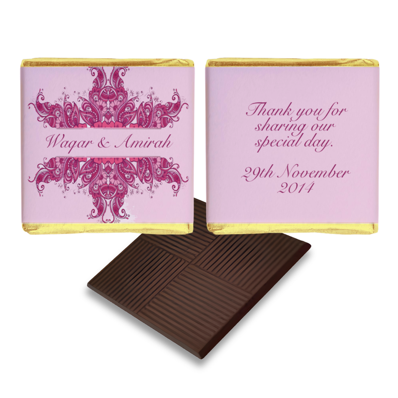 Pink Star Burst Wedding Favour