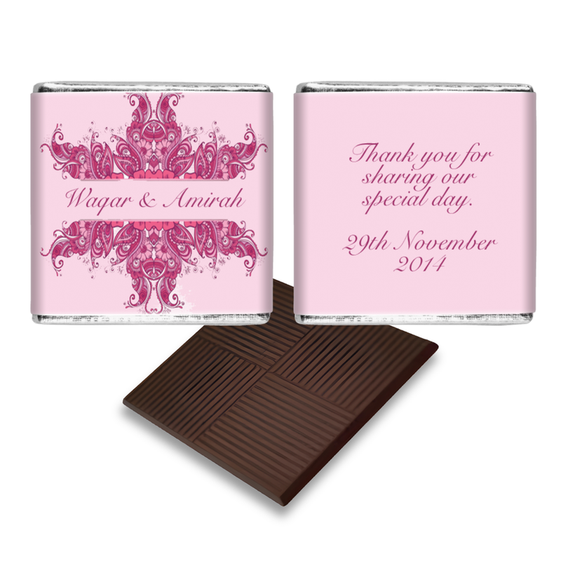 Pink Star Burst Wedding Favour