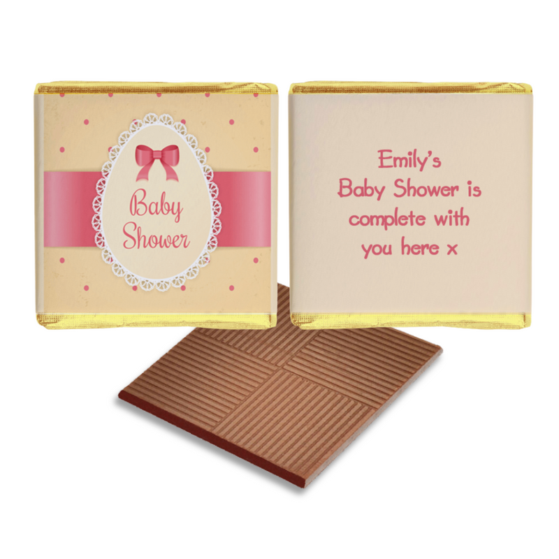 Bow Style Baby Shower Chocolates