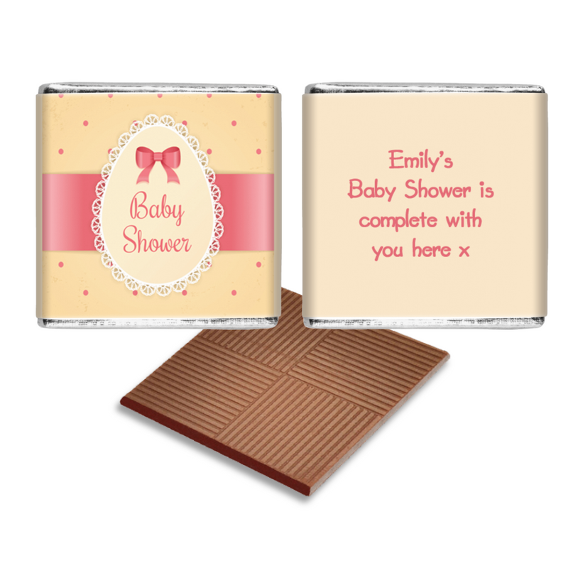 Bow Style Baby Shower Chocolates