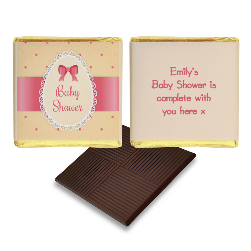 Bow Style Baby Shower Chocolates