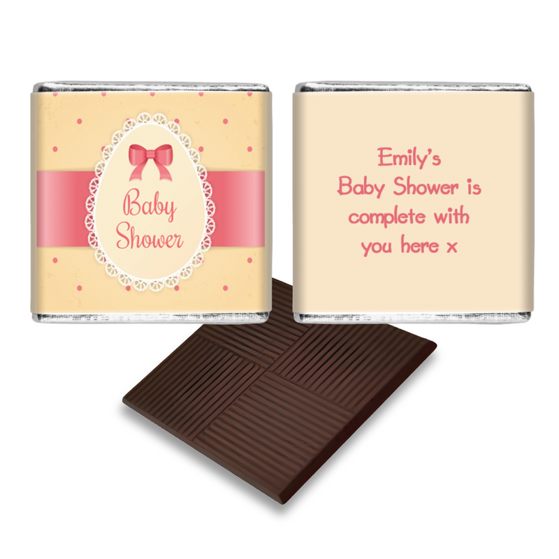 Bow Style Baby Shower Chocolates