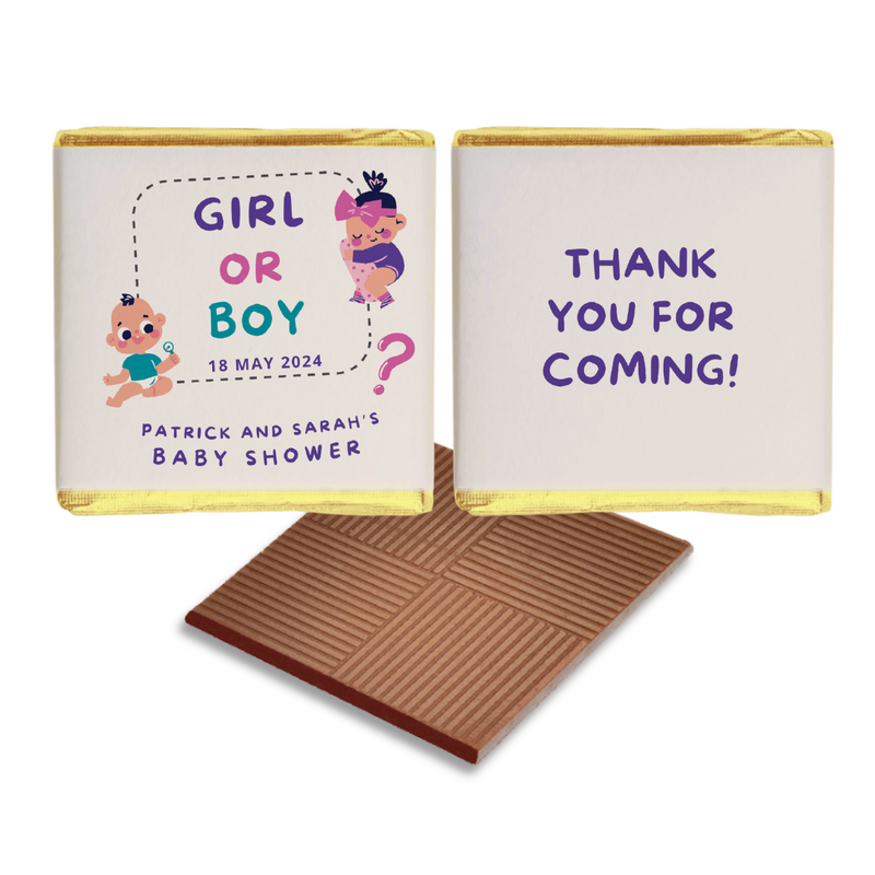 Girl or Boy Baby Shower Chocolates