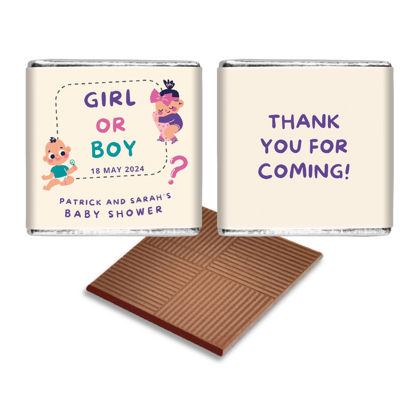 Girl or Boy Baby Shower Chocolates