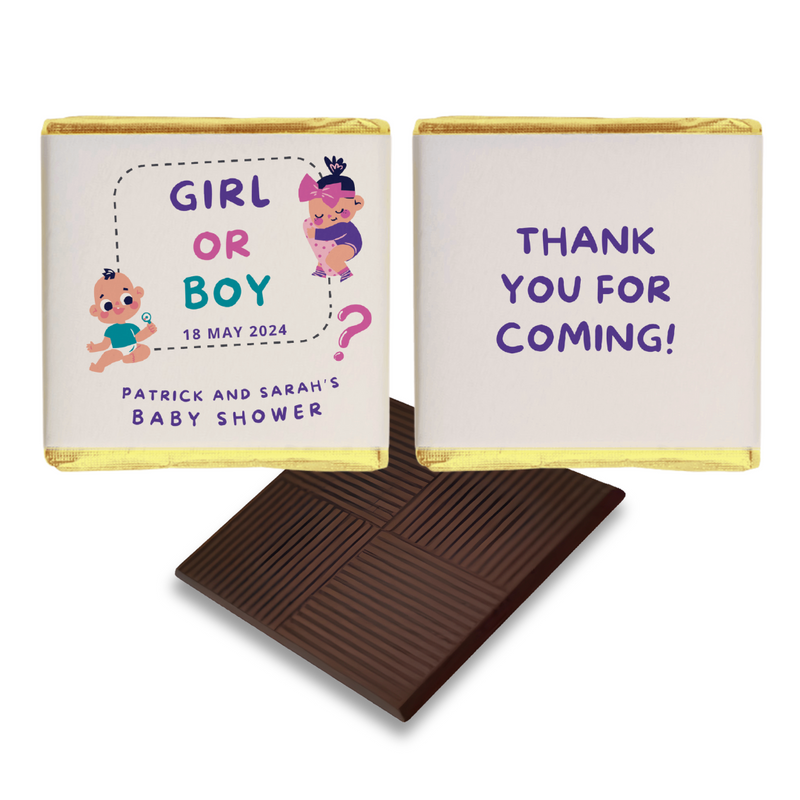 Girl or Boy Baby Shower Chocolates