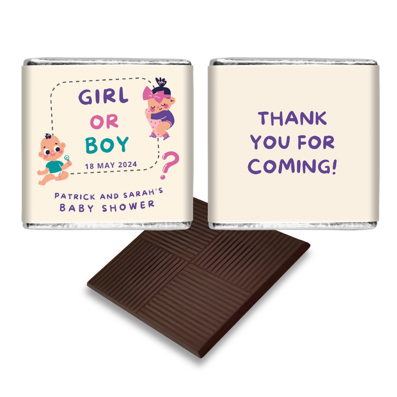 Girl or Boy Baby Shower Chocolates