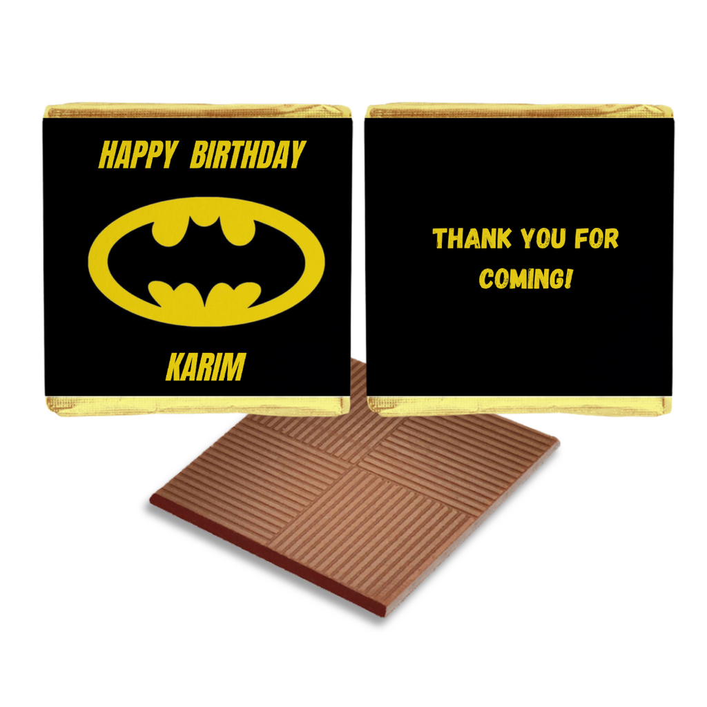 Batman Personalised Chocolate Birthday Favours