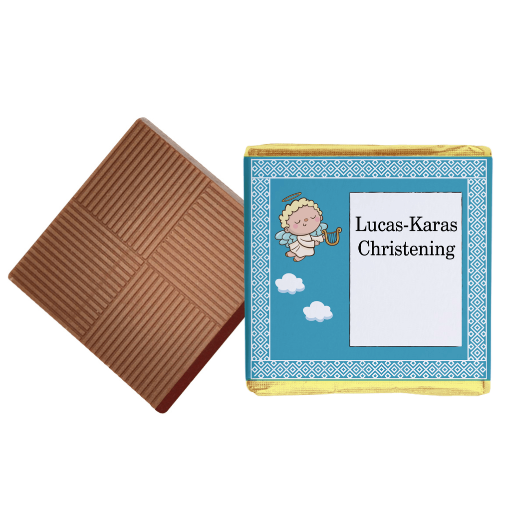 Angel Personalised Chocolate Christening Favours