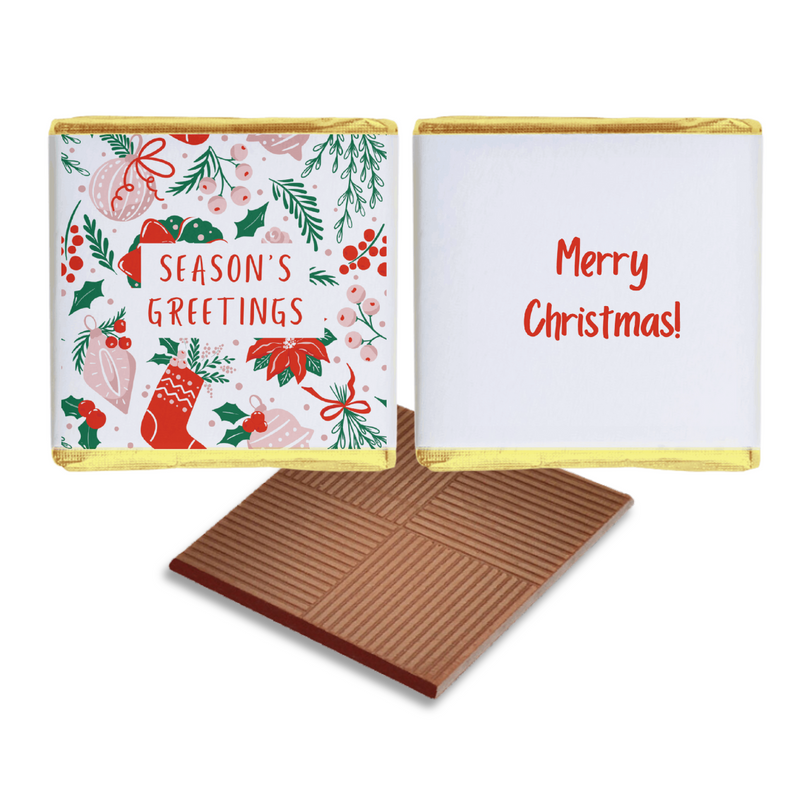 Season's Greetings Themed Personalised Chocolates