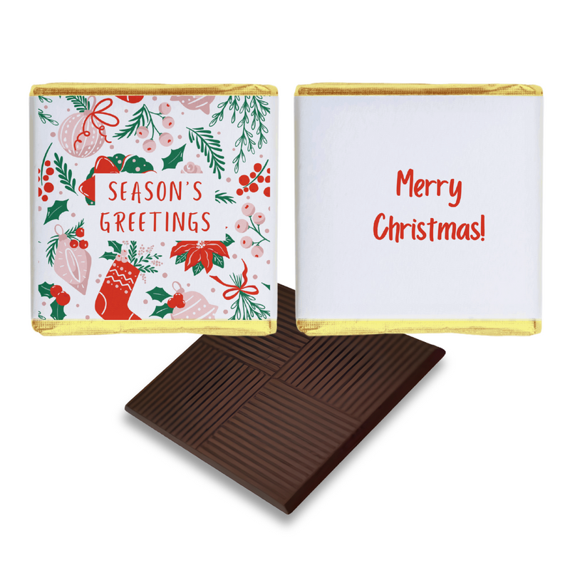 Season's Greetings Themed Personalised Chocolates