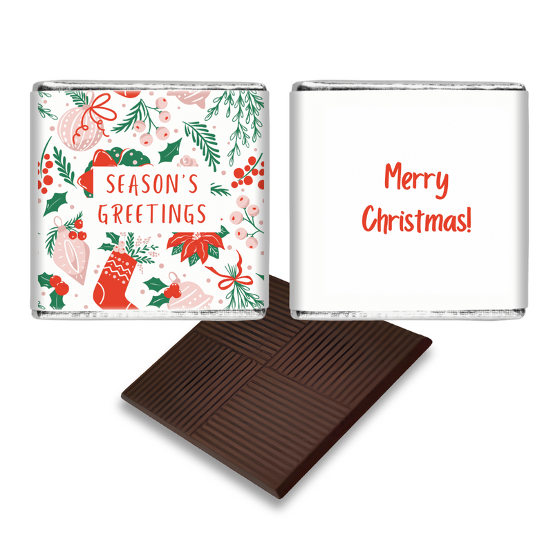 Season's Greetings Themed Personalised Chocolates